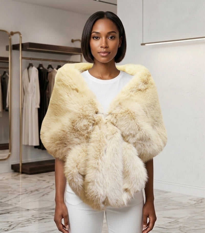 Faux Fur Shawl Wrap - SHW2318