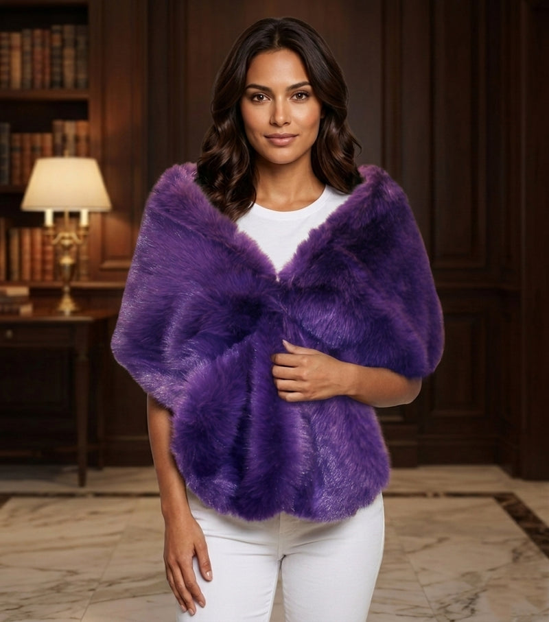 Faux Fur Shawl Wrap - SHW2318