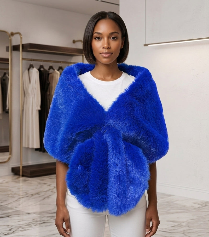 Faux Fur Shawl Wrap - SHW2318
