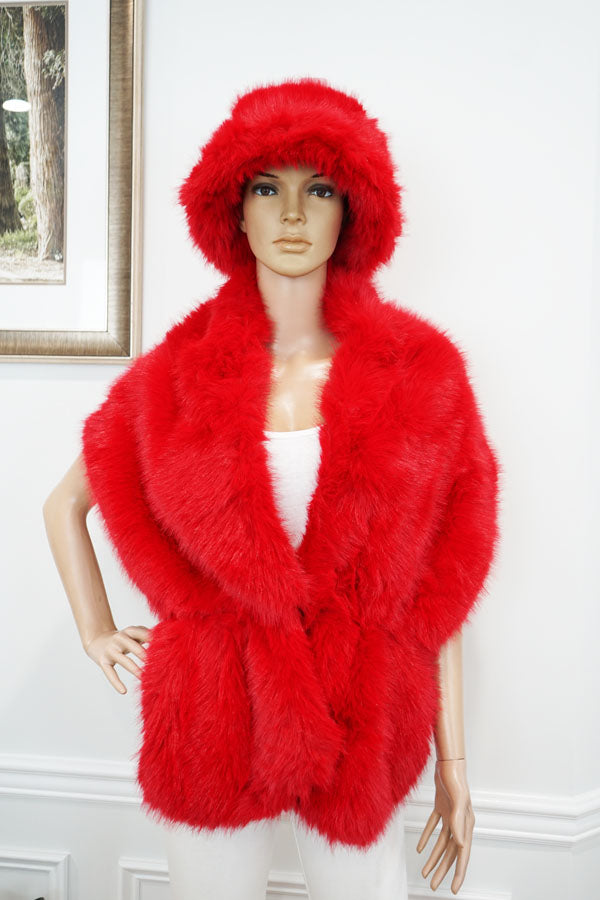 Faux Fur Shawl Wrap - SHW2318