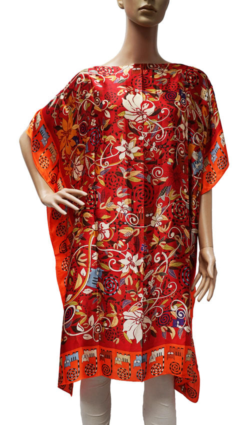 Silk Feel Kaftan Dress-SHW2402