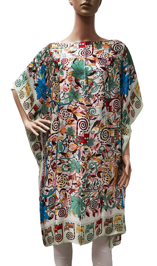 Silk Feel Kaftan Dress-SHW2402