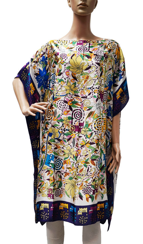 Silk Feel Kaftan Dress-SHW2402