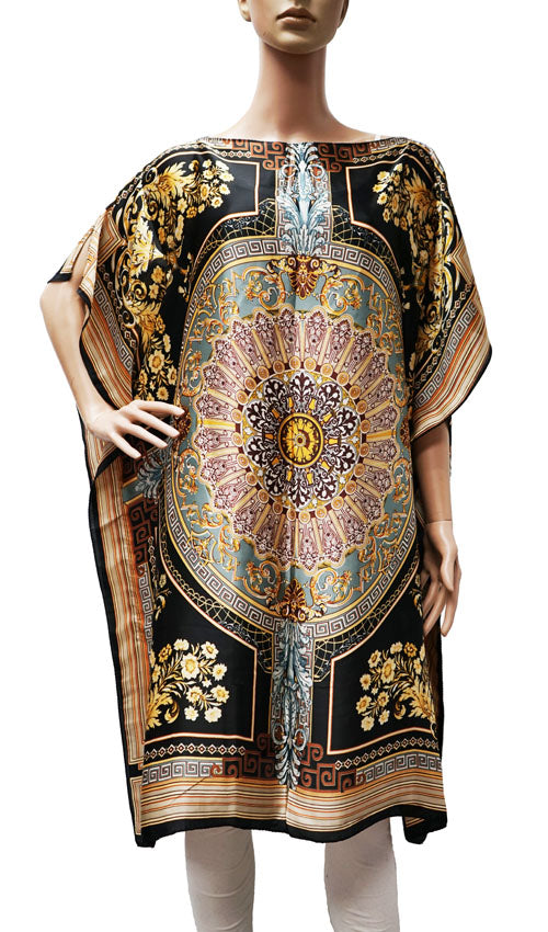 Silk Feel Mandala Kaftan-SHW2403