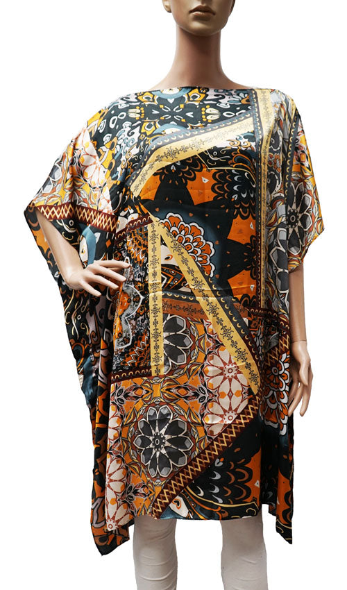 Silk Feel Boho Kaftan-SHW2404