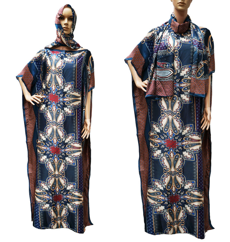 Silk Feel Maxi Kaftan Set-SHW2405