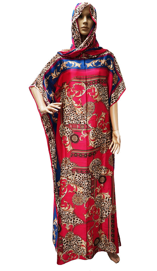 Printed Kaftan with Scarf-SHW2406