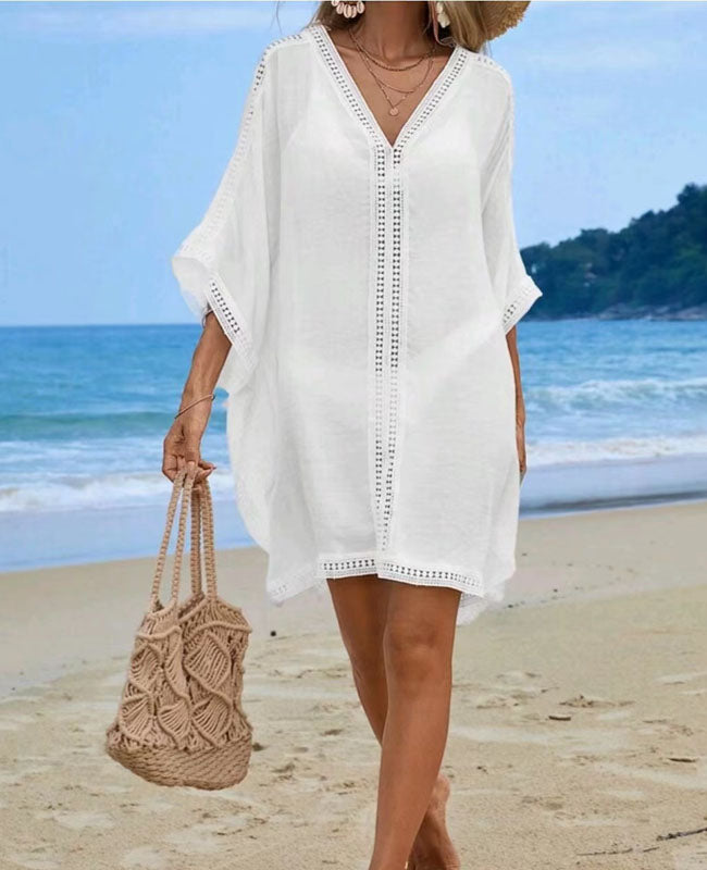 V-Neck Beach Cover-Up-SHW2413
