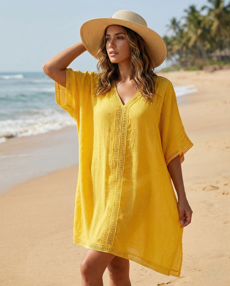 V-Neck Beach Cover-Up-SHW2413