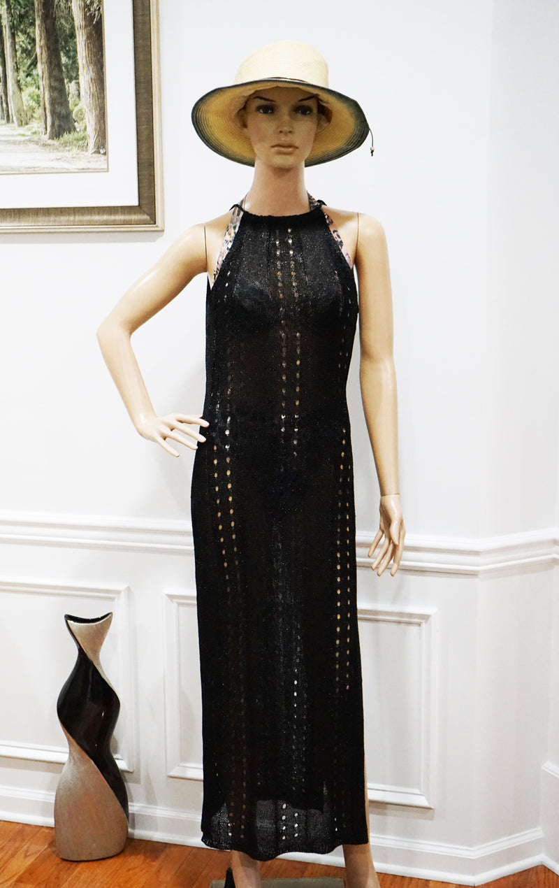 Shiny Bodycon Knit Dress-SHW2428