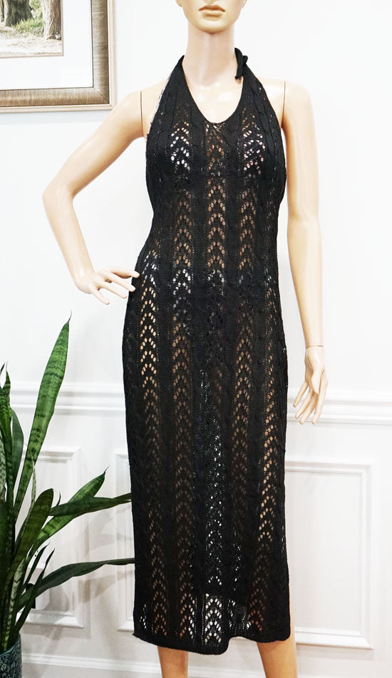 Backless Crochet Maxi Skirt-SHW2437