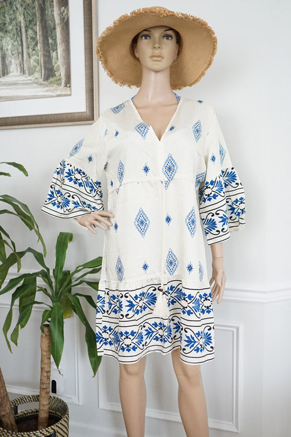 Boho Print Tunic Dress-SHW2506