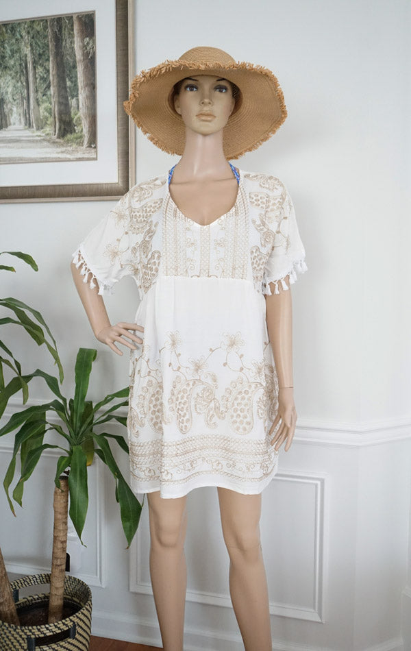 Vintage Embroidered Boho Dress-SHW2513