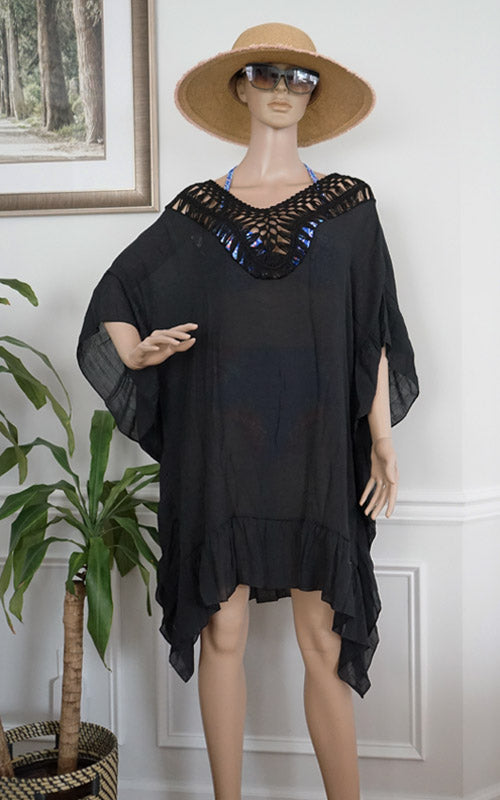 Crochet Back Beach Cover-SHW2524