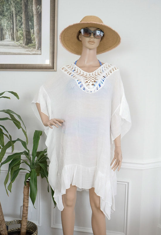 Crochet Back Beach Cover-SHW2524