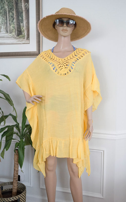Crochet Back Beach Cover-SHW2524