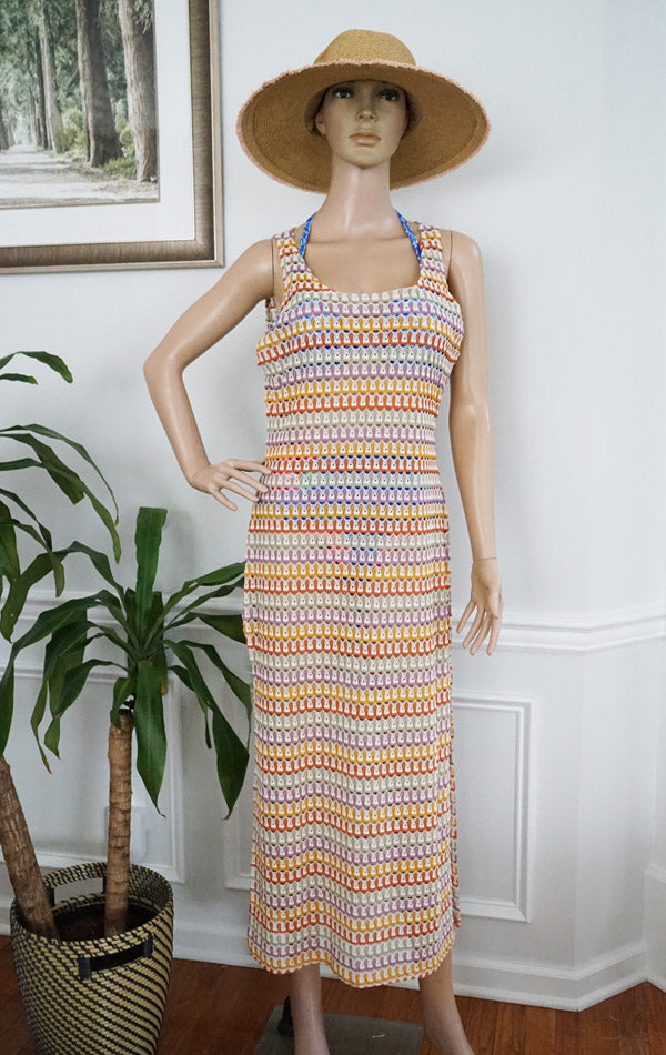 Sleeveless Knit Beach Dress-SHW2526