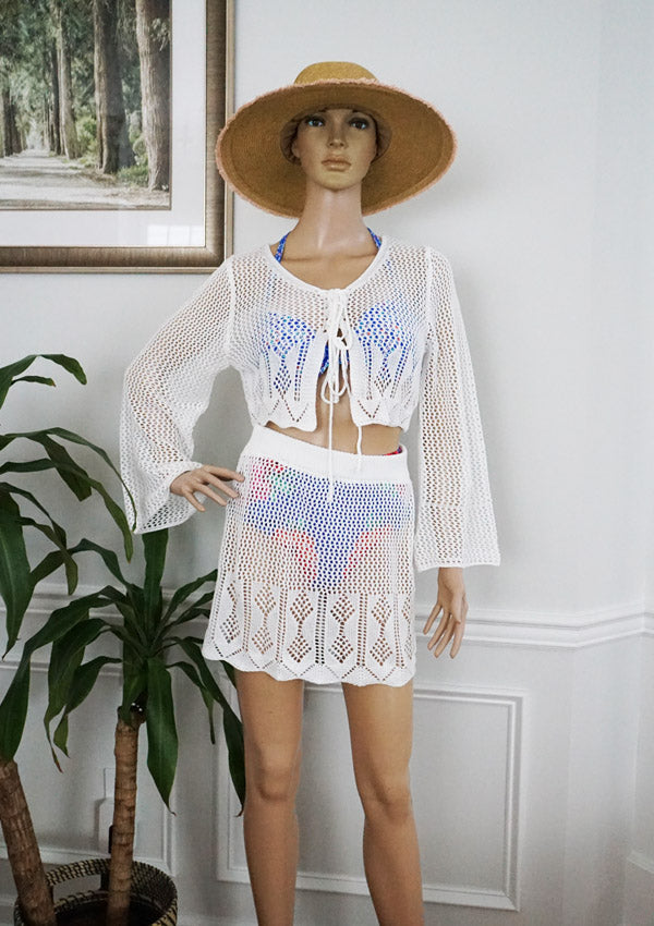 Crochet Two-Piece Beach Set-SHW2528