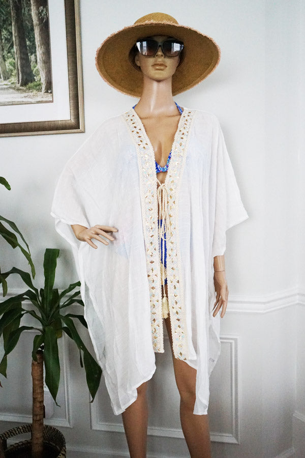 Boho Tassel Kimono Cover-SHW2531