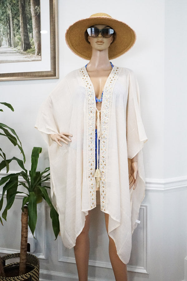 Boho Tassel Kimono Cover-SHW2531