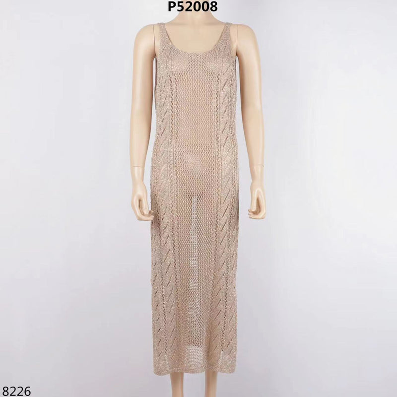 Sexy Metallic Knit Dress-SHW2430