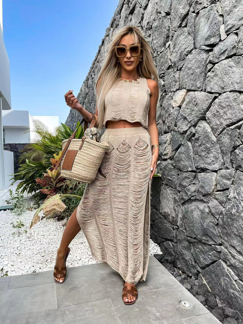 Chic Knit Two-Piece Set-SHW2440
