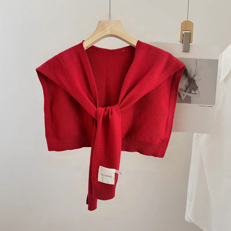 Knitted Sleeveless Tie Vest-SHW2426