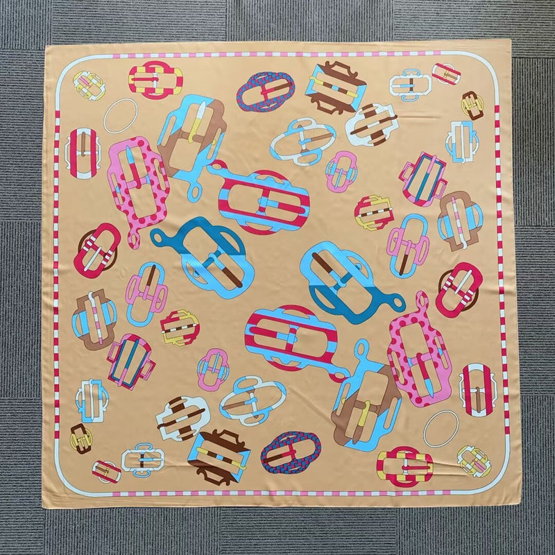 Chic Buckle Print Scarf-S2505