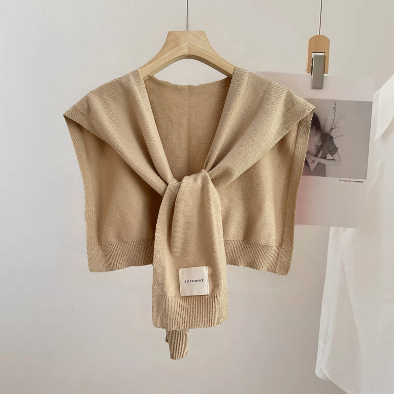 Knitted Sleeveless Tie Vest-SHW2426