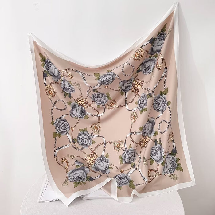 Baroque Rose Silk Scarf-S2517