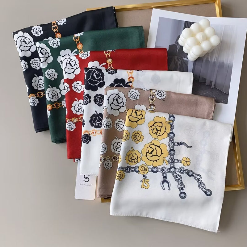 Silk Feel Rose Scarf-S2508