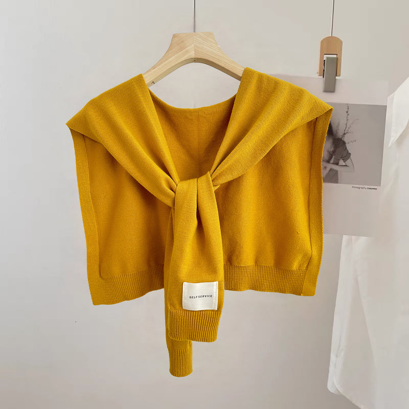 Knitted Sleeveless Tie Vest-SHW2426