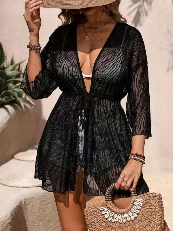 Sexy Sheer Beach Cover-up-SHW2527
