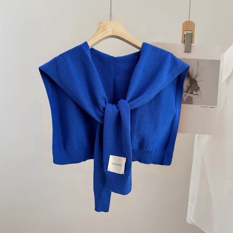 Knitted Sleeveless Tie Vest-SHW2426