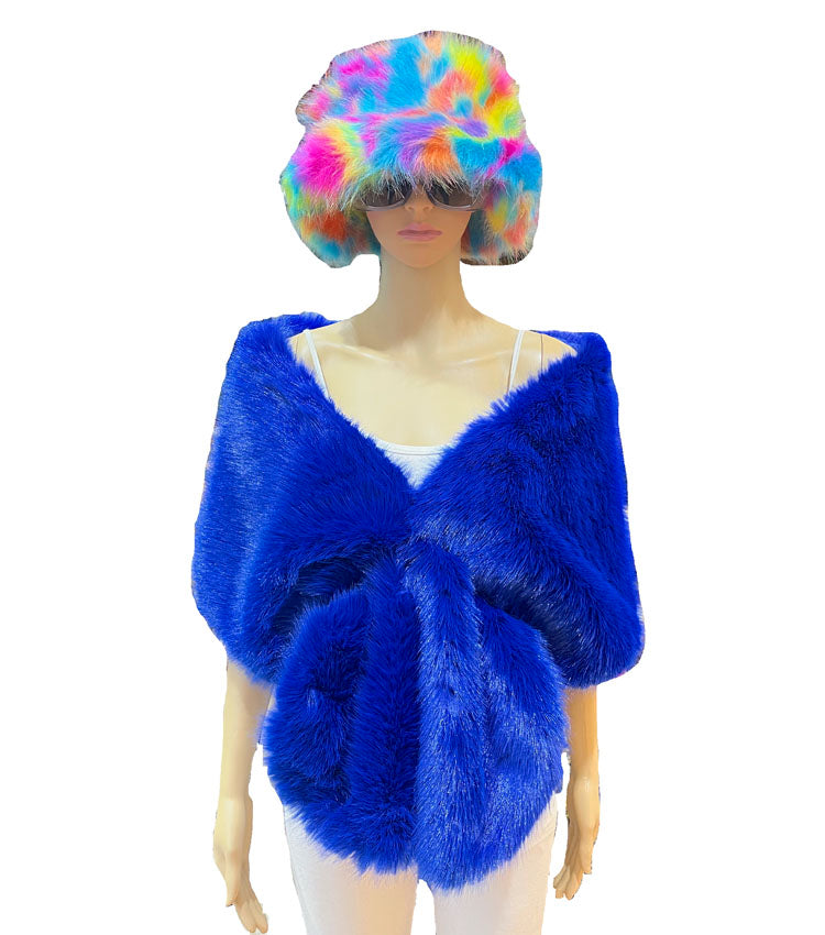 Faux Fur Shawl Wrap - SHW2318