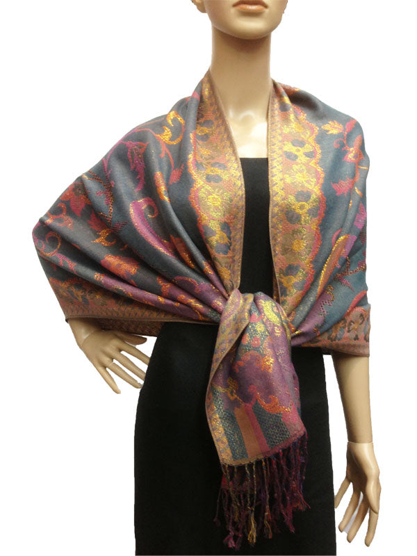 Luxury Gold Thread Pashmina-BH1203