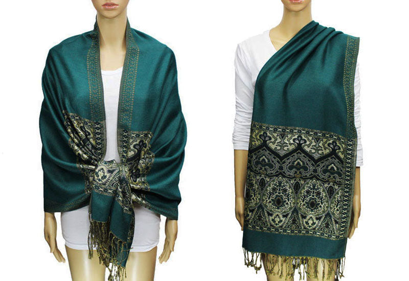 Elegant Gold Thread Pashmina-BH1505