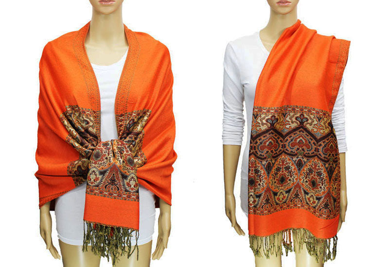 Elegant Gold Thread Pashmina-BH1505