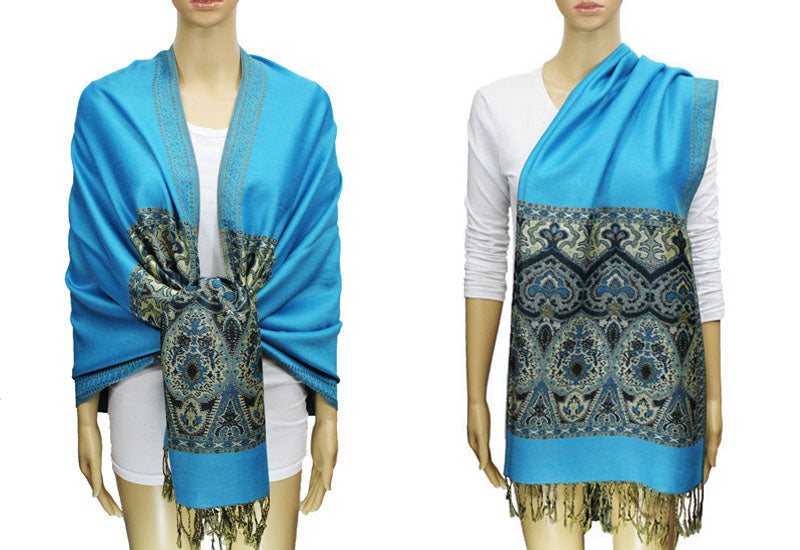 Elegant Gold Thread Pashmina-BH1505