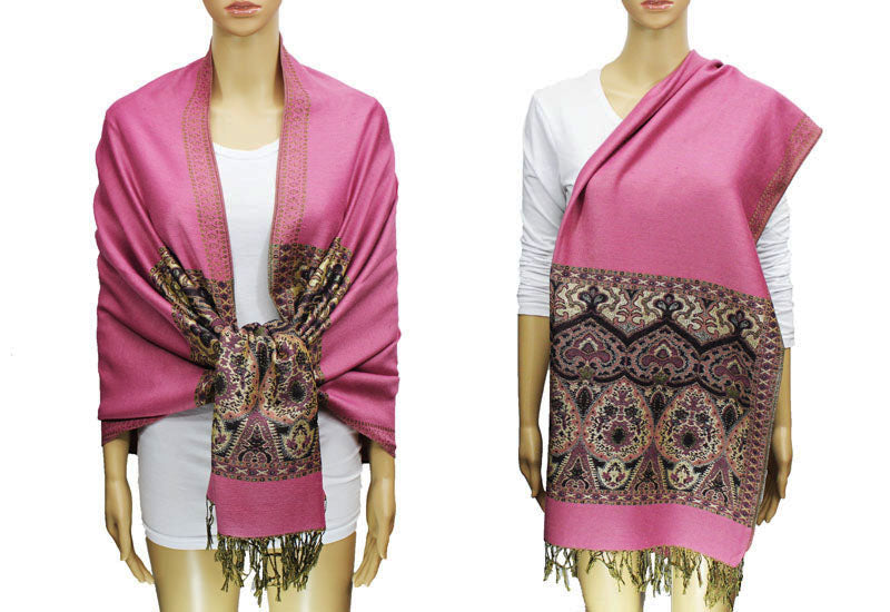 Elegant Gold Thread Pashmina-BH1505