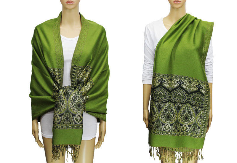 Elegant Gold Thread Pashmina-BH1505