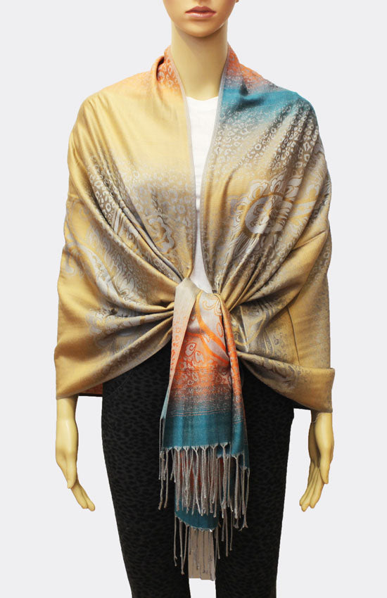 Leopard Print Gradient Pashmina-BH1702