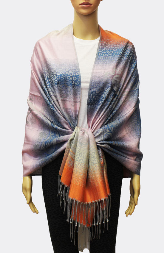 Leopard Print Gradient Pashmina-BH1702