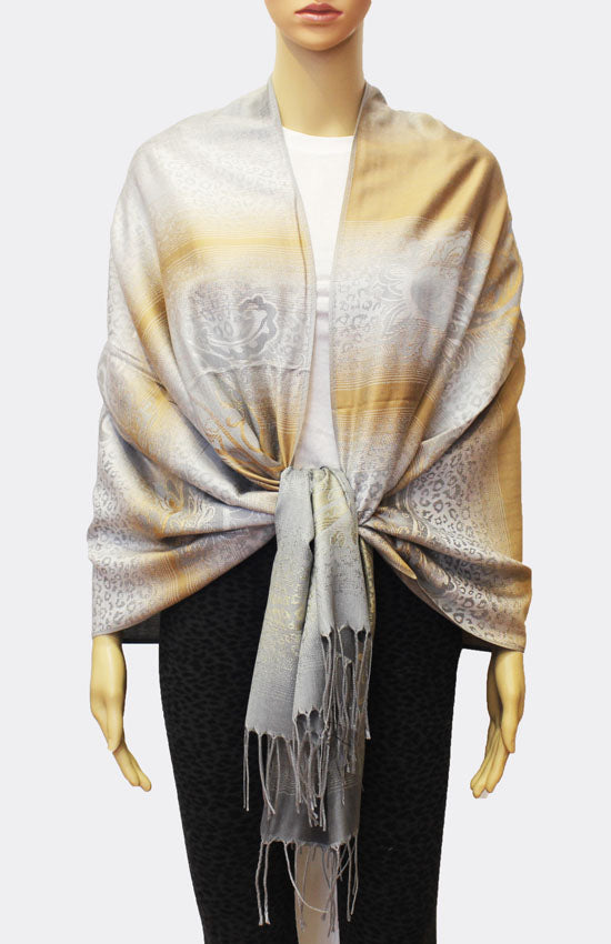 Leopard Print Gradient Pashmina-BH1702