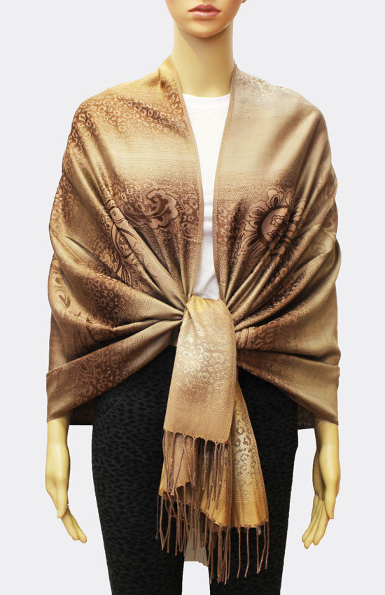 Leopard Print Gradient Pashmina-BH1702