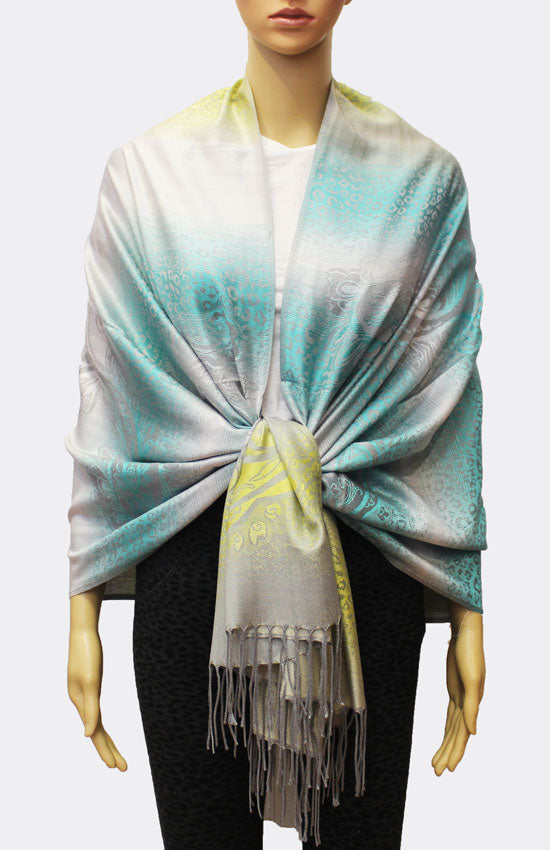 Leopard Print Gradient Pashmina-BH1702