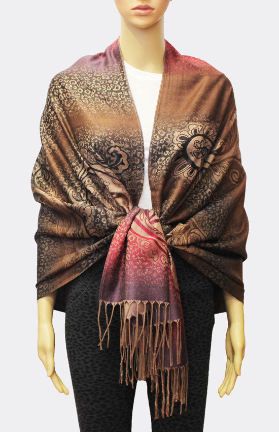 Leopard Print Gradient Pashmina-BH1702