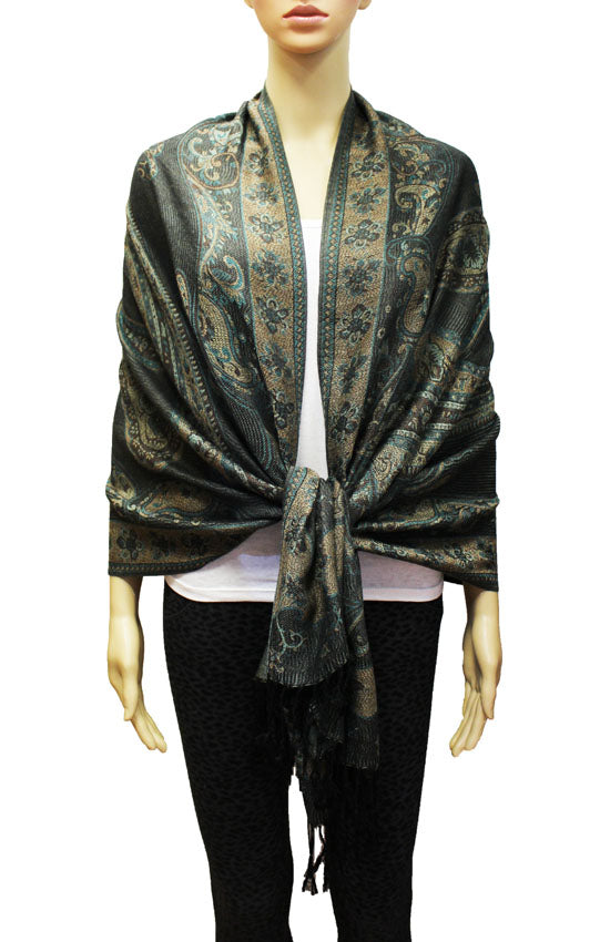 Vintage Paisley Pashmina Shawl-BH1802