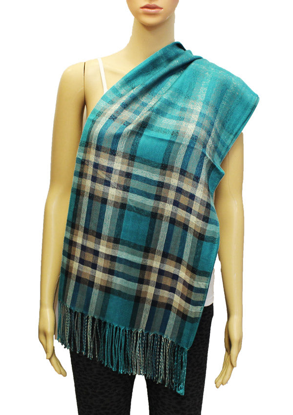 Classic Plaid Pashmina Shawl-BH1806