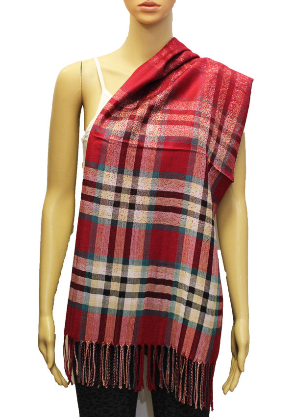 Classic Plaid Pashmina Shawl-BH1806